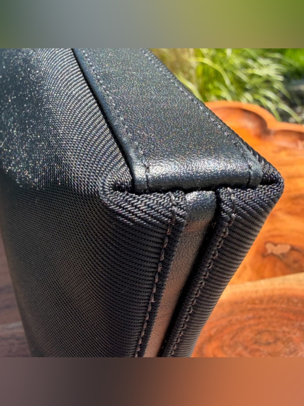 Vintage COACH Mercer Demi Clutch Black Twill Leather 7407 EUC - Picture 14 of 17